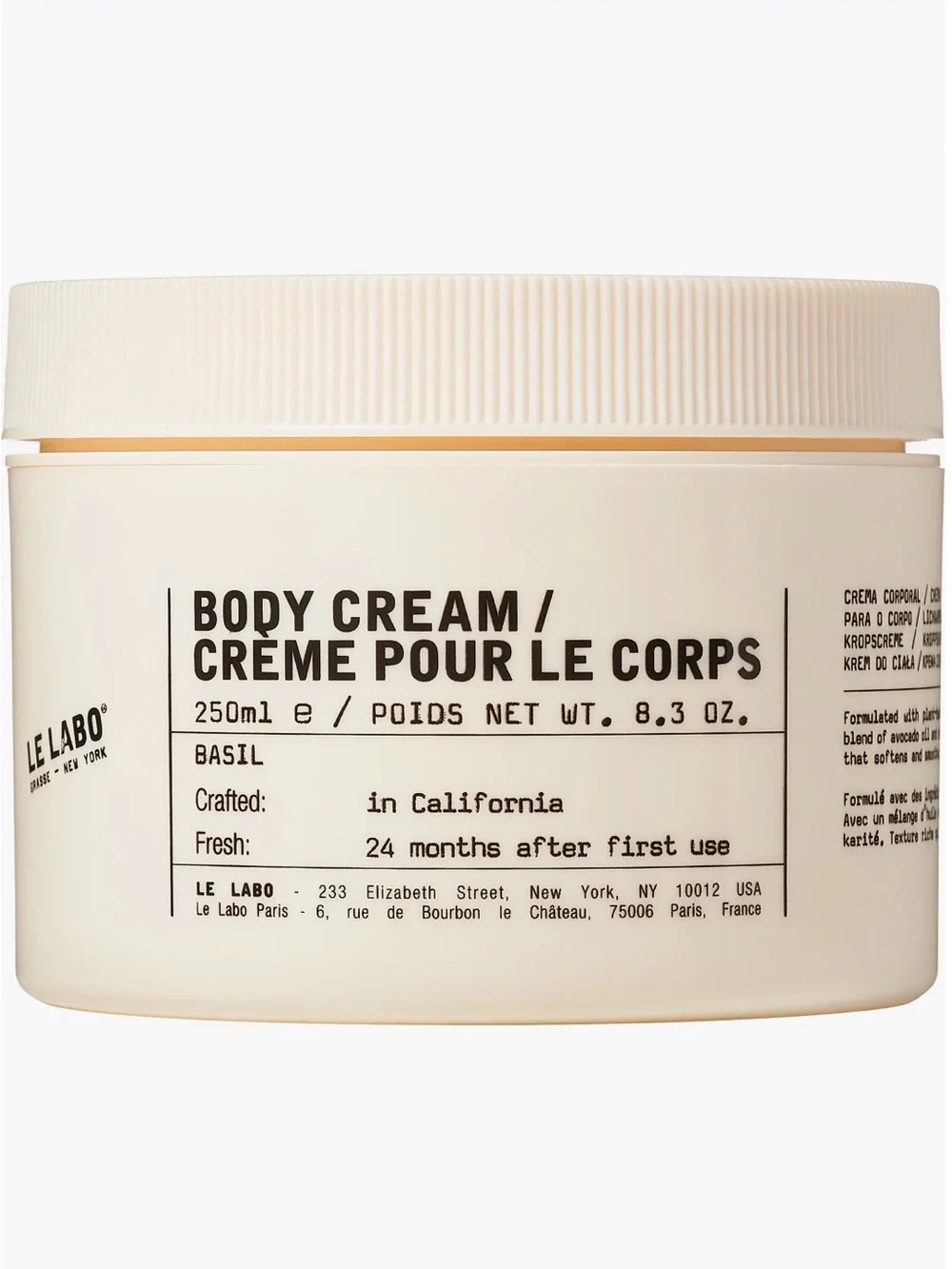 Le Labo Body Cream in Basil 8.3 oz NEW
